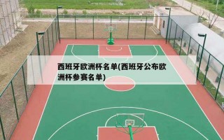 西班牙欧洲杯名单(西班牙公布欧洲杯参赛名单)